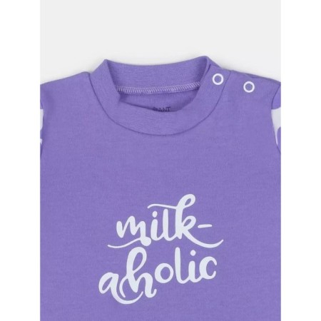 Clothing kit for children's Rant Milk-Aholic, 2 items: pants, T-shirt, height 68 cm, purple color-2