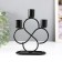 Summary metal for 3 candles "curls" d = 2 cm black 14x6x16.5 cm