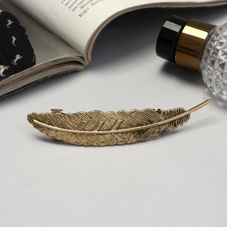 Liberty-automatic hairpin "Liberty" feather, 11 cm, gold