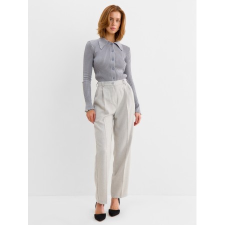 Women's trousers with pincines minku: Modern Classic color gray, pr 42-2