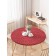 Red tablecloth “Red Fun”, round, oxford, elastic band, size 120x120 cm, diameter 75-100 cm