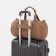 Sports bag with lightning, external pocket, suitcase holder, beige color