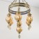 Suspended chandelier Citilux "Cairo" CL419163, 56x56x100 cm, 7x75W, e27, brown color