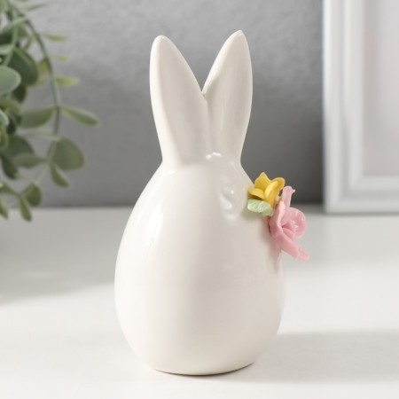Souvenir Ceramics "Bunny Puffy Puff with a bouquet" 6.6x6.3x11.9 cm-1