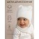 A cap on ties with ears children's Amarobaby Pure Love Bear, with a lining, size 38-40 cm, dairy color