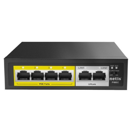 NETIS P106C 6x100Mbit/s 4POE+ 60W Unguided