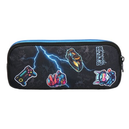 Penal soft, 2 compartments, volumetric, 90 x 220 x 40 mm, Stavia "Gamer" Black 86231-2