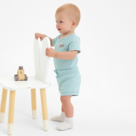Kit for children (body, shorts) minku, menthol color, height 86-92 cm-2