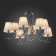 Ceiling EVOLUCE lamp. Sle1118-802-08. Alluria. 8x40 watts, E14, 84x84x45 cm, Black Cherrem