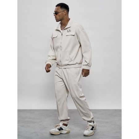 Sports suit men's, size 50, beige color-3