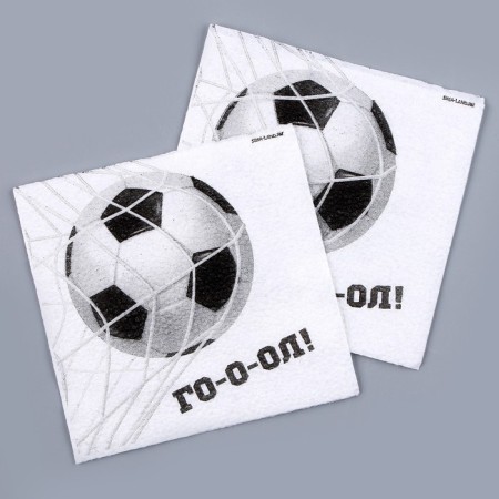 Napkins single -layer “football”, 24 × 24 cm, in a set of 20 pcs.-1