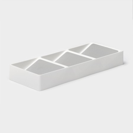 Griten cutlery tray, with silicone insert, 3 sections, 39 × 15 × 5 cm, white color-1