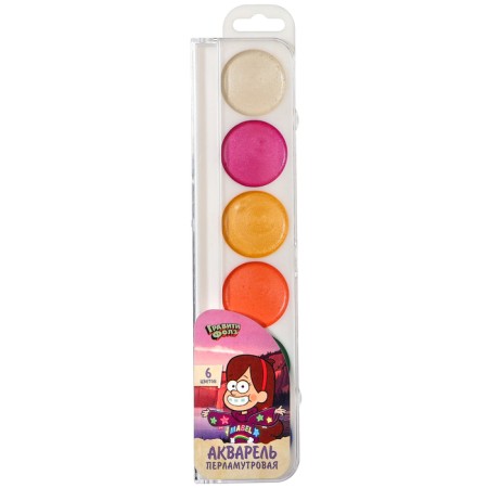 Watercolor pearl "Gravity Folz", 6 colors, without brush-3