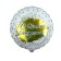 Foil ball 18 "Happy Birthday! White Gold", Circle