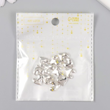 Busina for creativity Metal "heart" silver 1.1x1.1 cm-2