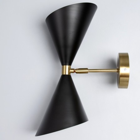 Sconces "Murano" 2he27 40W black and gold 16x26x40 cm-3