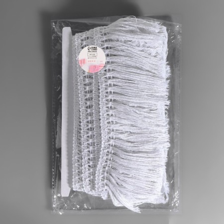 Decorative braid "Furger", 65 mm, 10 ± 1 m, white color-2