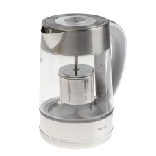 Electric Deerama DEM-SH50W, glass, 1.7 l, 2200 watts, adjustment t °, silver