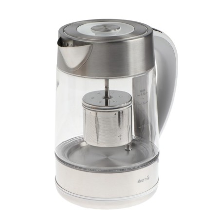 Electric Deerama DEM-SH50W, glass, 1.7 l, 2200 watts, adjustment t °, silver