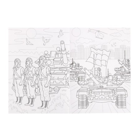 Coloring for boys "Modern superheroes. Tankers "-4