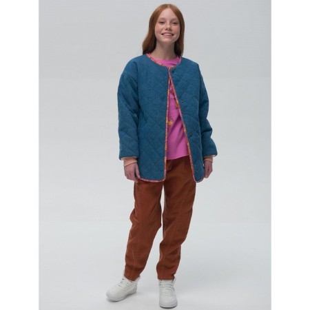 Bilateral jacket for girls, height 146 cm, jeans color-2