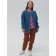 Bilateral jacket for girls, height 146 cm, jeans color