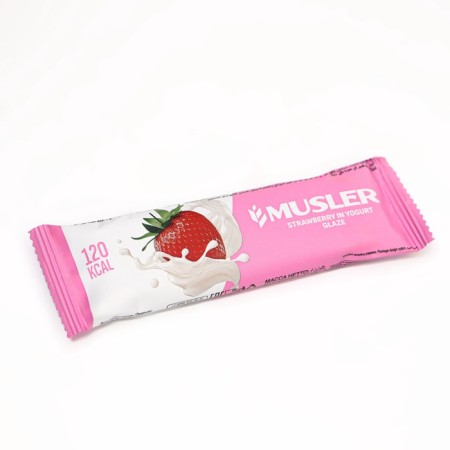 Muslin Baton Musler strawberry in yogurt glaze, 30 g