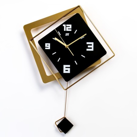 Wall clock, series: pendulum, "geometry", smooth move, 40 x 53 cm