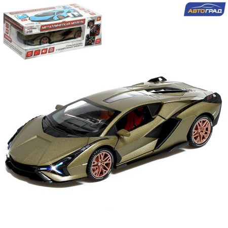 Metal machine, 1:24, inertial, doors, hood, trunk, color haka are opened