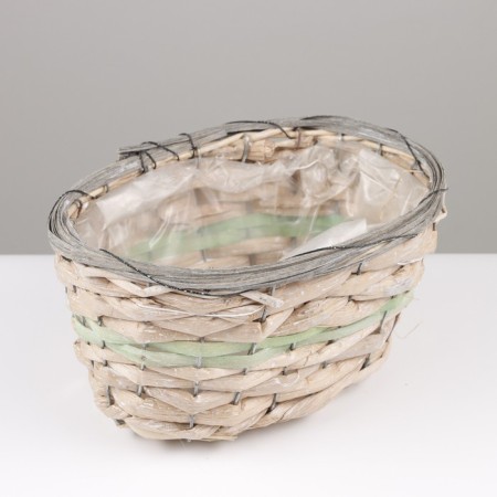 Kashpo wicker oval, 23x15x12cm, natural-1
