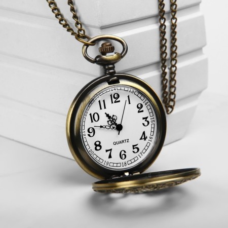 Pocket watches "gears", quartz, d dial-4 cm, 5.5 x 4.5 cm-4