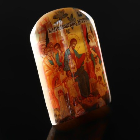 Icon with a stand "Blessing of children", selenite-2