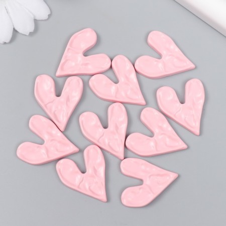 Decor for creativity Plastic "The Heart is Mumbled" pink matte 0.3x2.3x2.9 cm-2
