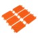 Antibux 13.5x19.5x3 cm, set 6 pcs, orange