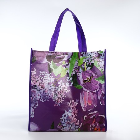 The bag is economic on the button, the color is purple-1