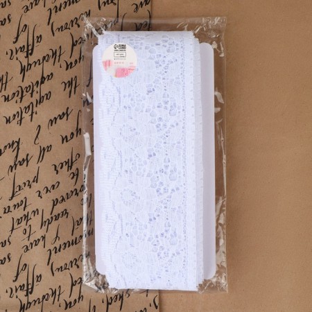 Capricon lace, 60 mm × 10 ± 1 m, white color-3