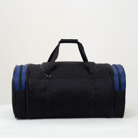 Road bag with lightning, with an increase, 4 outer pockets, long belt, blue color-1