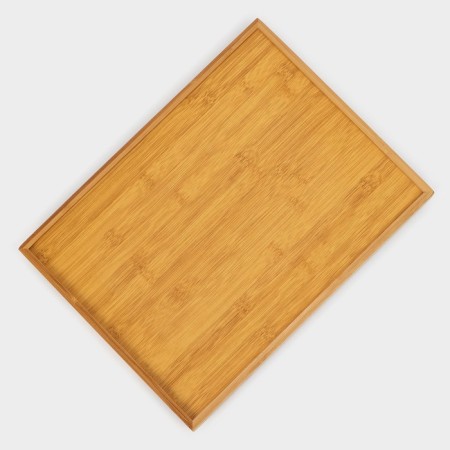 Tray with handles of the share Striata, 41 × 28 × 5 cm, bamboo-3