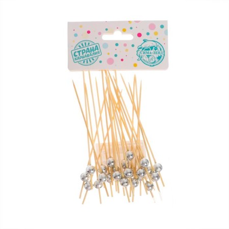 Skewer for Canapa "Busina", bamboo, set 24 pcs., Gray color-1