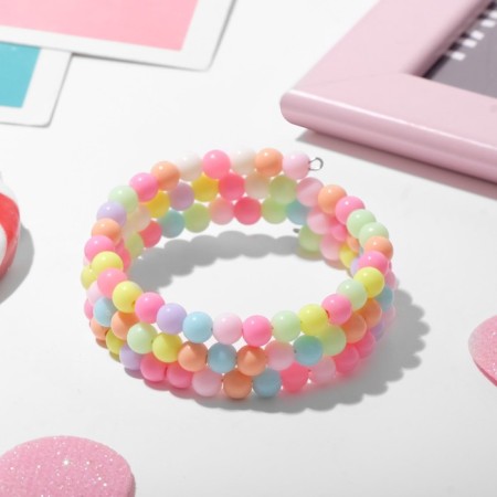 Bracelet-spring children's "chosen" beads, three rows, color