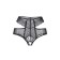 High planting panties Erolata, with openwork cuts, black, size 50-52
