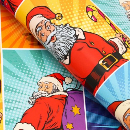 Glossy packaging paper "Winter resort", 70 x 100 cm, 1 sheet-1