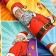 Glossy packaging paper "Winter resort", 70 x 100 cm, 1 sheet