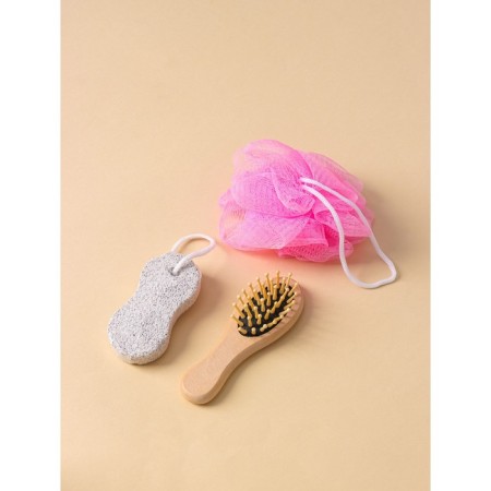 Set of Bann Dolyana, 3 objects (washcloth, pumice, comb), mix color-4