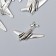 Decor for creativity Metal "Passenger aircraft" silver G172B516 3.1x2.5 cm