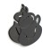 Watching interior clocks for the kitchen, 3D "Coffee time", sticker, large, D-120 cm