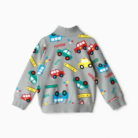 Sweatshirt for a boy, gray color, height 92 cm-3