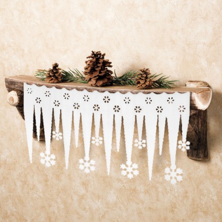 Icicle decor "Snowflakes", set 2 pcs.