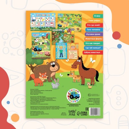 The book "Developing posters", A4, 9 posters, Blue Tractor-7