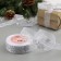 Kapron tape with embossing "Figure snowflakes", 25 mm × 23 ± 1 m, white/silver color